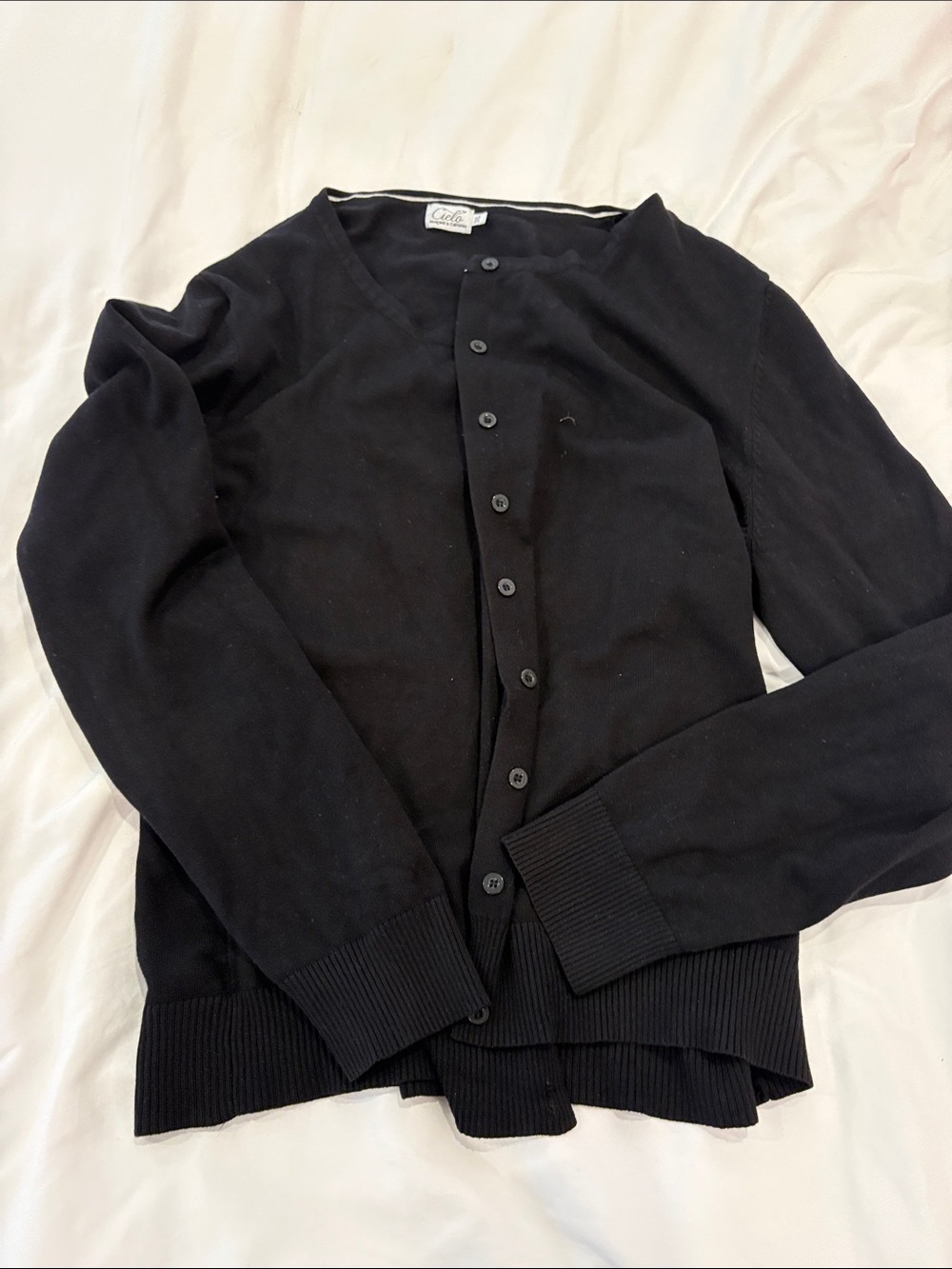 Cielo Black Women's Button-Front Cardigan